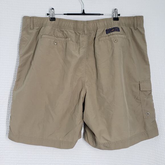 Kahala Hawaiian Shorts Mens XL Brown Cargo Hiking Elastic Waist Outdoors Nylon - Picture 2 of 16